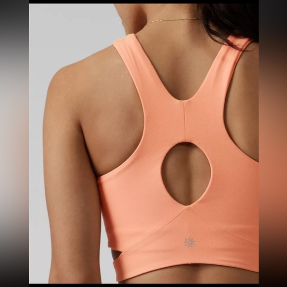 Athleta Set of 2 bras Conscious crop & transcend plunge D-DD+ Size S Like new - Picture 4 of 15